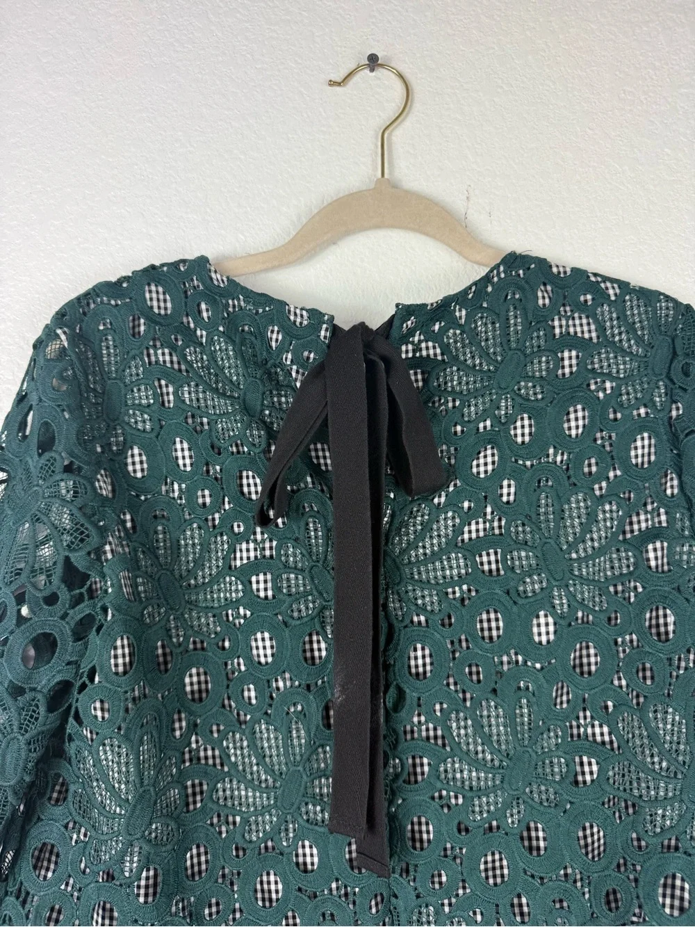 Maeve by Anthropologie Lace Peplum Blouse Size M